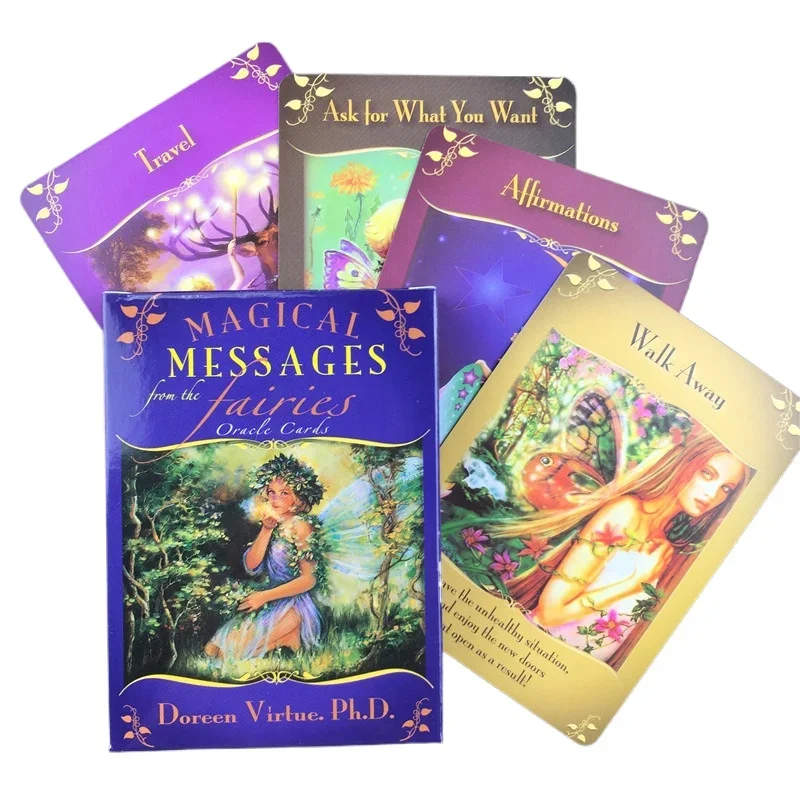 Magical Messages From The Fairies Tarot Cards Mysterious Fate Divination Tarot Cards Deck Board Game For Kids Women