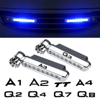 2PCS Wind Powered Car Running Lights 8LED Rotation Fan Daylight For Audi A4 A6 A5 S3 S4 S5 S6 S7 TT Q3 Q5 Q7 RS3 RS4 RSQ3 R8 SQ7