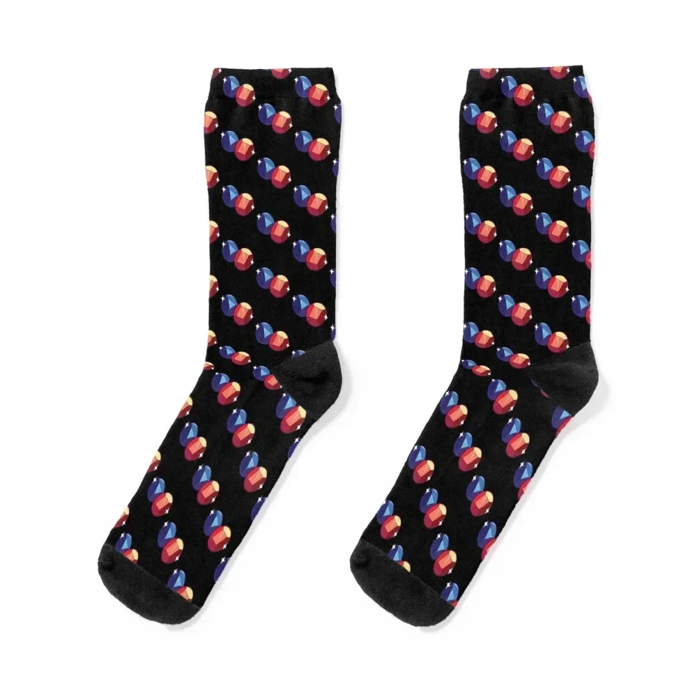 

Sapphire and Ruby Gems Socks retro gym summer Hiking boots Men Socks Women's cute New year's gift cartoon Ladies Socks Men's