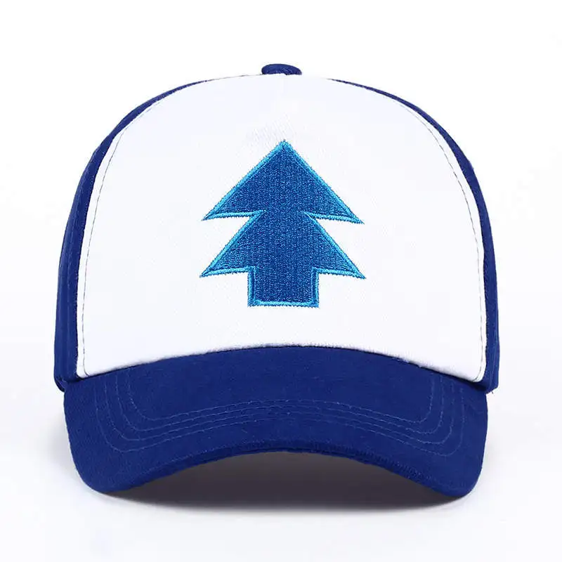 Image of Cartoon Pines Hüte Gravity Falls Dipper Baseball Caps Cosplay Zubehör Hut Canvas Verstellbare Jungen Baumwoll-Pine-Kappe Geschenk