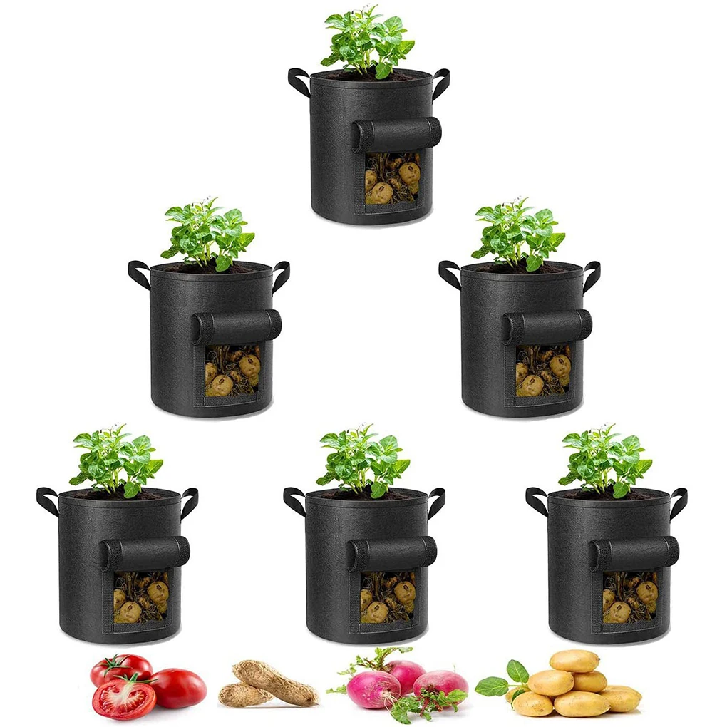 안전한 식재 내후성 화분 가방, 건강한 야채용, 넓은 적용, 3 개/세트