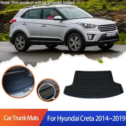 Car Trunk Mats For Hyundai Creta IX25 Cantus 2014 2015 2016 2017 2018 2019 Rear Boot Cargo Liner Covers Anti-Slip Accessories