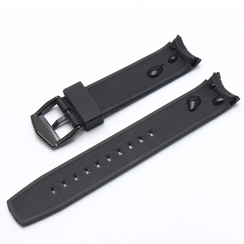 Soft Silicone 22mm Men\'s Watch Band for Casio Edifice EF-550D/535bk Series Steel Needle Buckle Rubber Sports Waterproof Strap