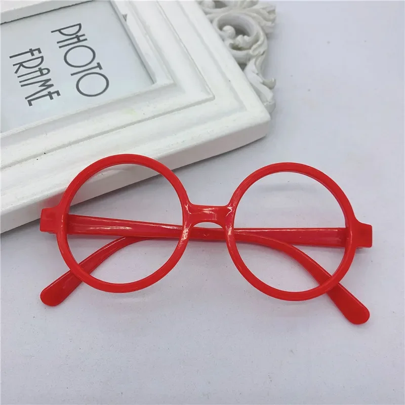 20pcs Fashion Round Glasses Frame Without Lens Decoration Holiday Christmas  Party Props for Kids Children Easter