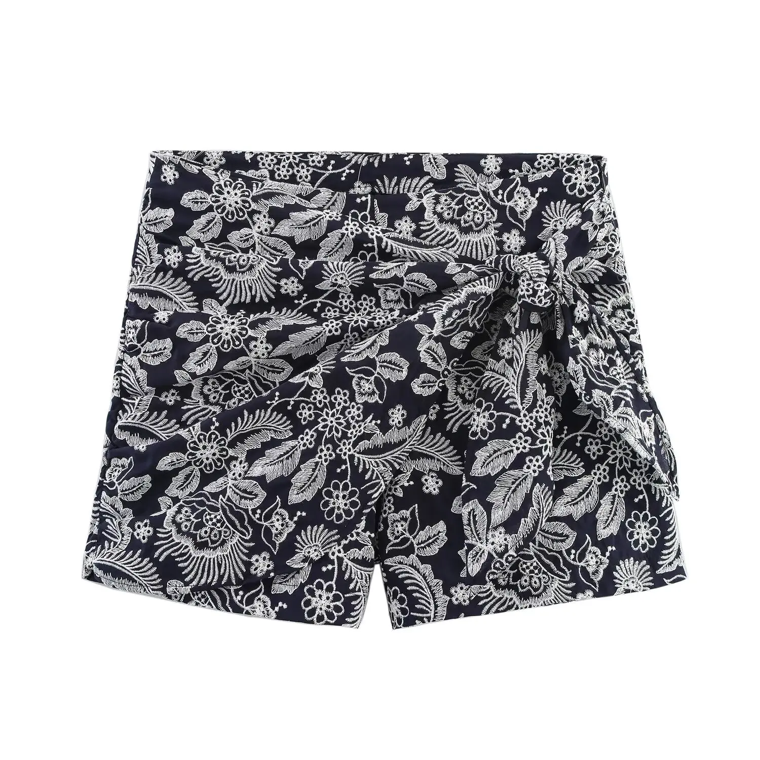 กางเกงกระโปรงปักลายดอกไม้สำหรับผู้หญิง JNLEAOG รุ่นใหม่ประจำฤดูใบไม้ร่วง ดีไซน์เรียบง่าย สไตล์ลำลอง ทรงขาตรง