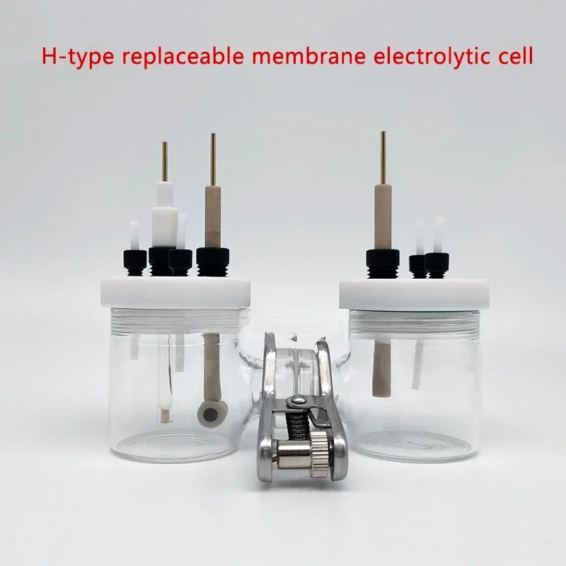 H-type Sealed Two-compartment Electrolytic Cell 10-500ml Three Electrode Exchangeable Ion-exchange Membrane Electrochemical Cell