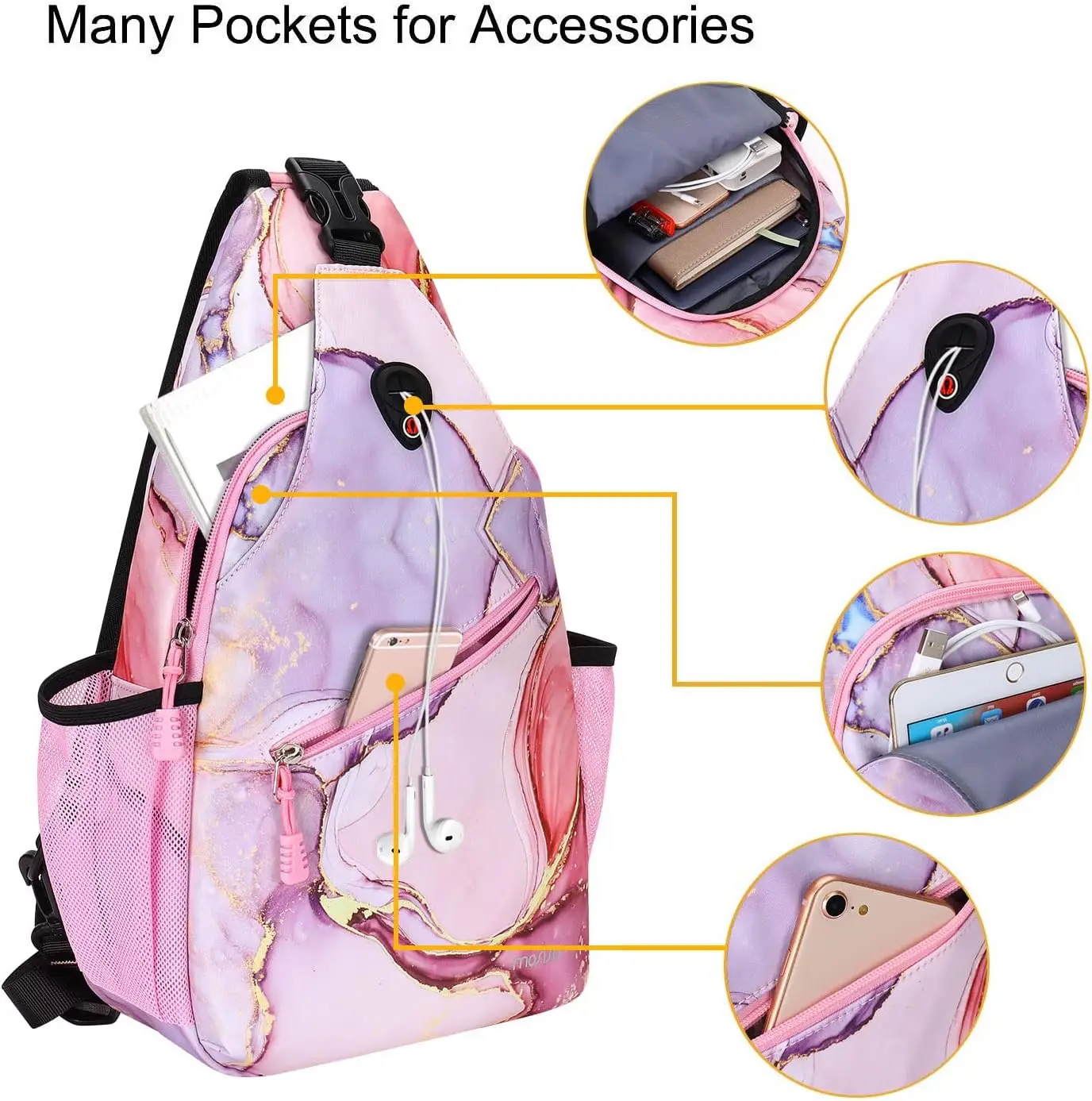 MOSISO Chest Bag Waterproof Crossbody Bags Casual Travel Women Sling Backpack Outdoor Sport Cycling Rucksack Shoulder Bag Man