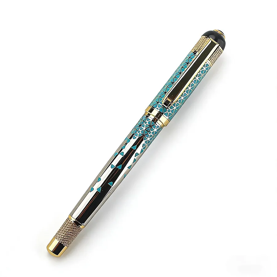 High Quality Full Metal Lattice Shape Luxury Ballpoint Pen Business Men Birthday Gift Writing Pen SCHOOL STATIONERI
