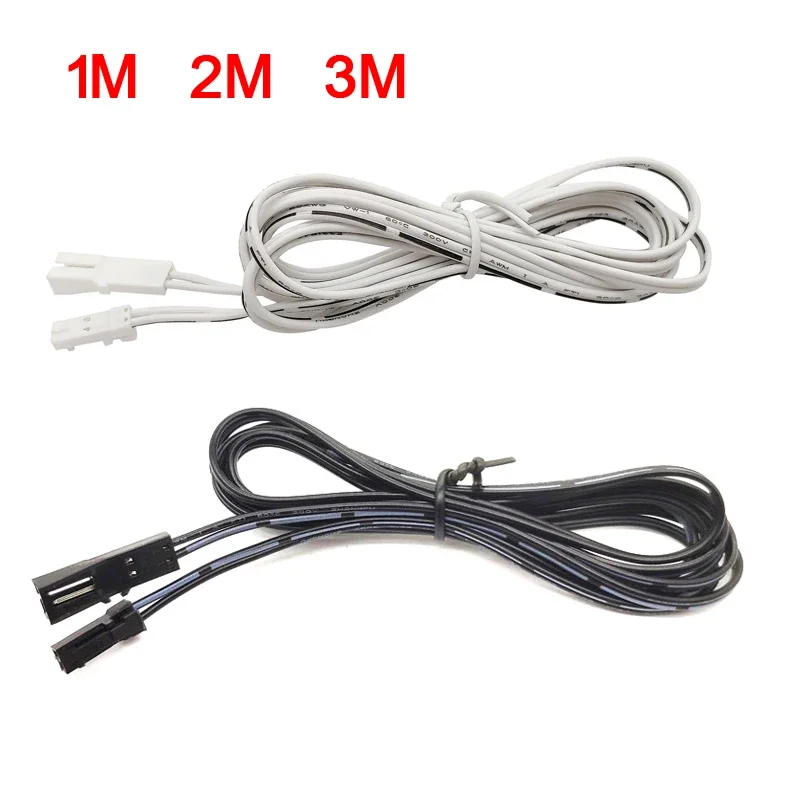 1M 2M 3M LED kitchen Cabinet Lights Extension Cable UL 2468-24AWG 22AWG 20AWG 2Pin Male to Female Cable Connector