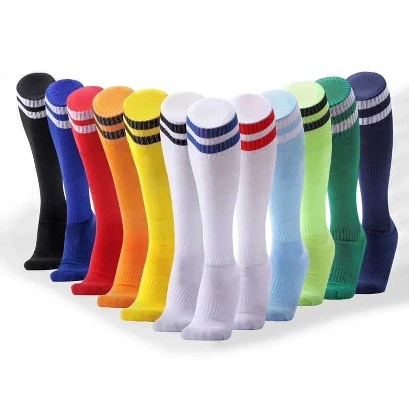 Football socks, men's long tube, professional thickened towel bottom, long tube, anti slip children's football socks, medium tub