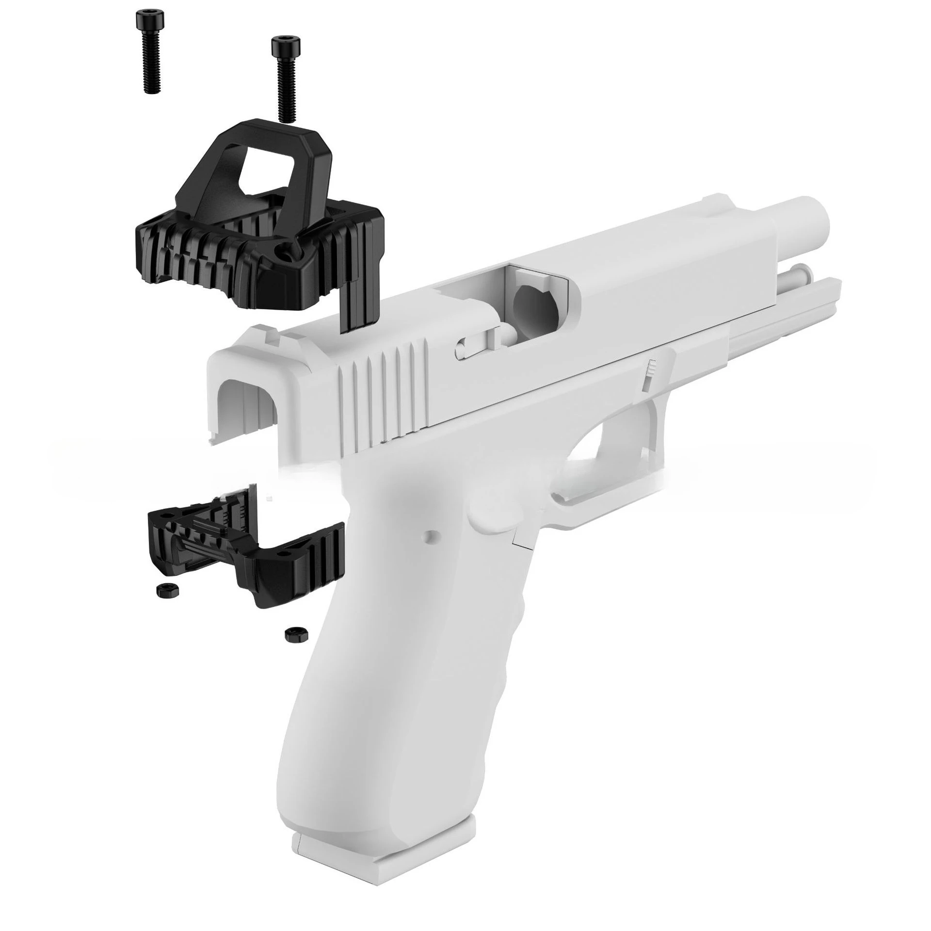 Pistol Rear Cover Slide Assist Handle Tactical Slide Rack Assist Available Compatible with G17/19/22/23/24/26/27/31/32/34/35/45