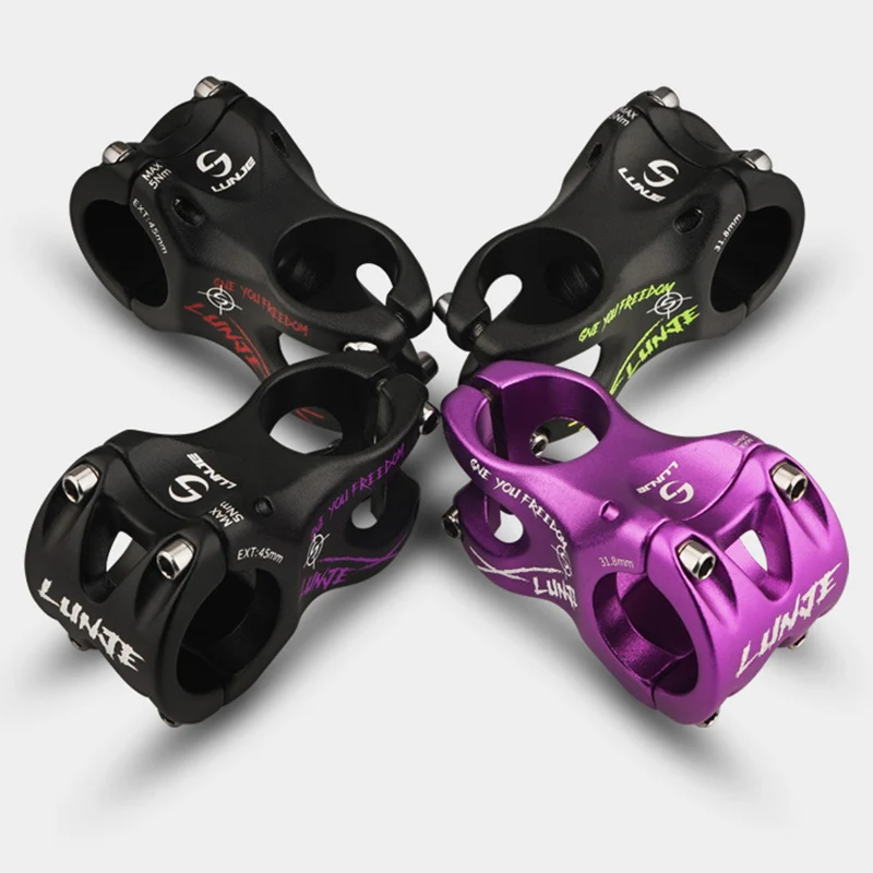45mm Aluminum Alloy MTB Stem CNC Ultra Light Hollow Mountain Bike Short Handlebar Stem
