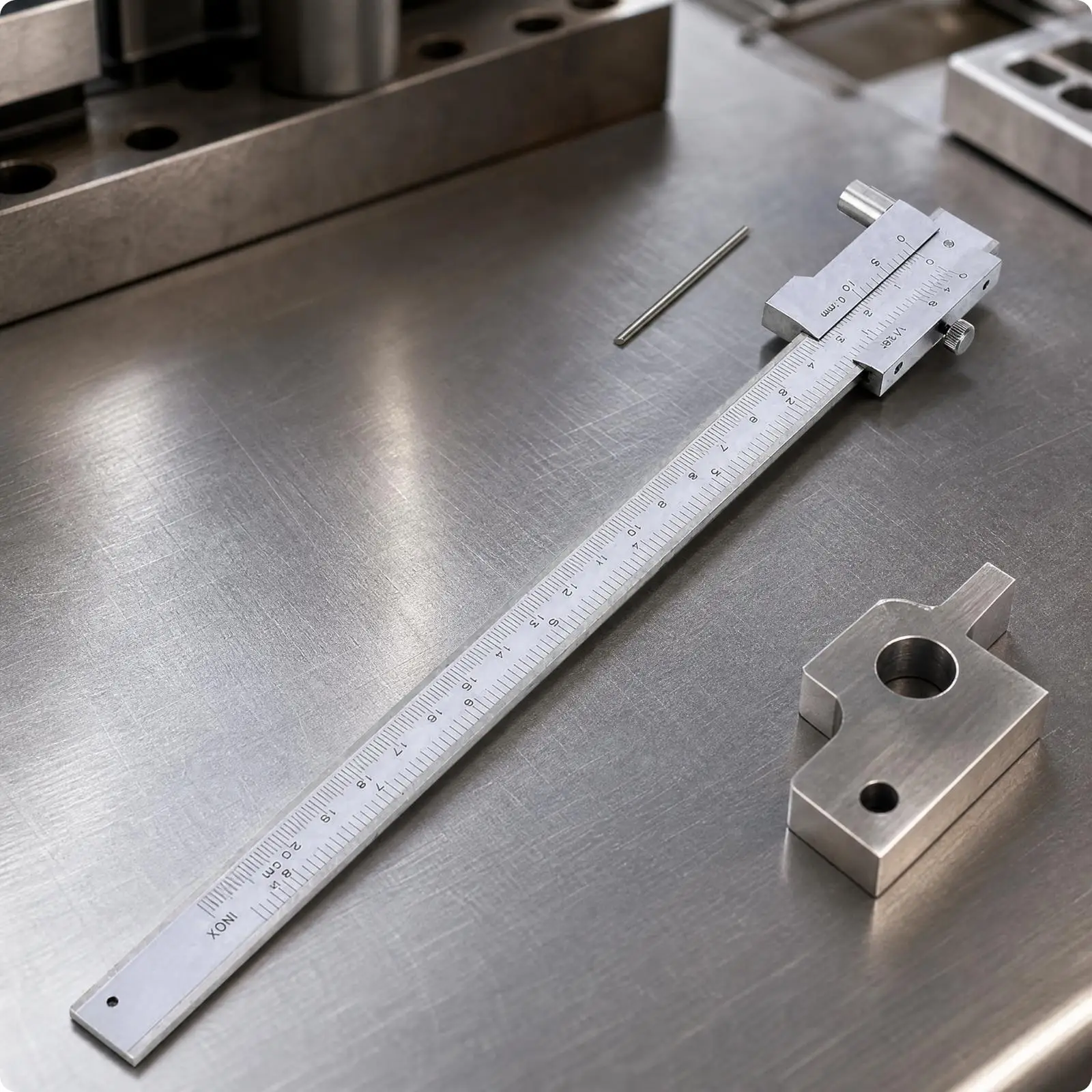 Accurate Stainless Steel Caliper 200mm Vernier Measuring Instrument with Carbide Tip for Edge Cleaning and Deburring