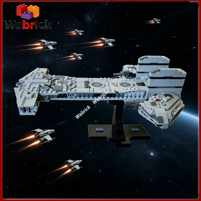 

MOC Interstellar Spaceship Construction Kit, Sci-Fi Spacecraft Building Blocks for Adult Collectors Showcase