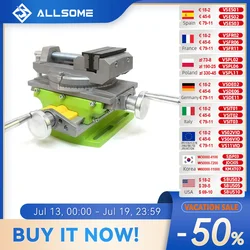 ALLSOME 2 in 1 Milling Drilling Precision Vise Swivel Base Table Aluminium Alloy Compound Worktable