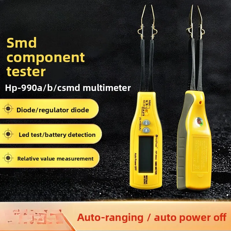 

Цифровой универсальный измеритель 990 серии для SMD-компонентов: резисторов, конденсаторов, регуляторов, диодов, светодиодов, с зажимами