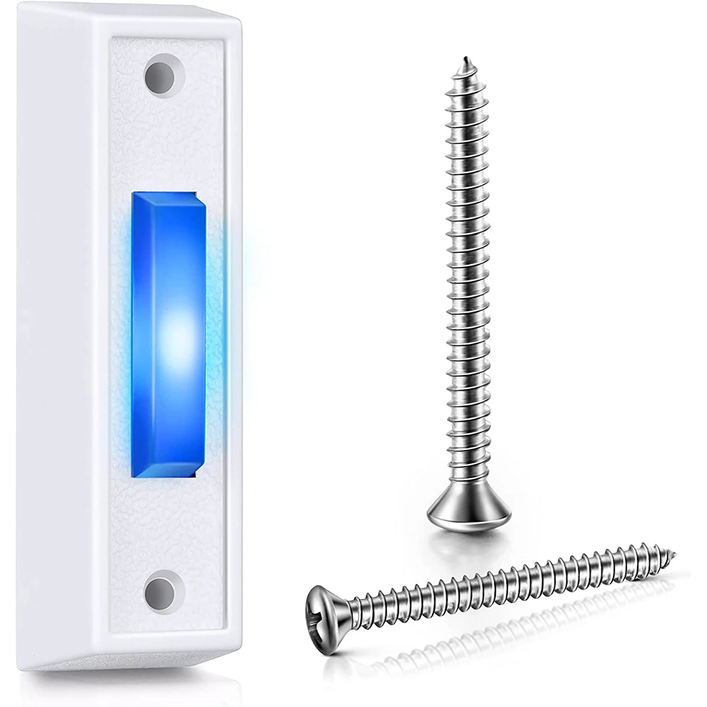 1 Stuks Blauw Led Licht Bedrade Deurbel Beltoon Drukknoppen Voor Home Security Home Improvement Deurbel Set Vervanging