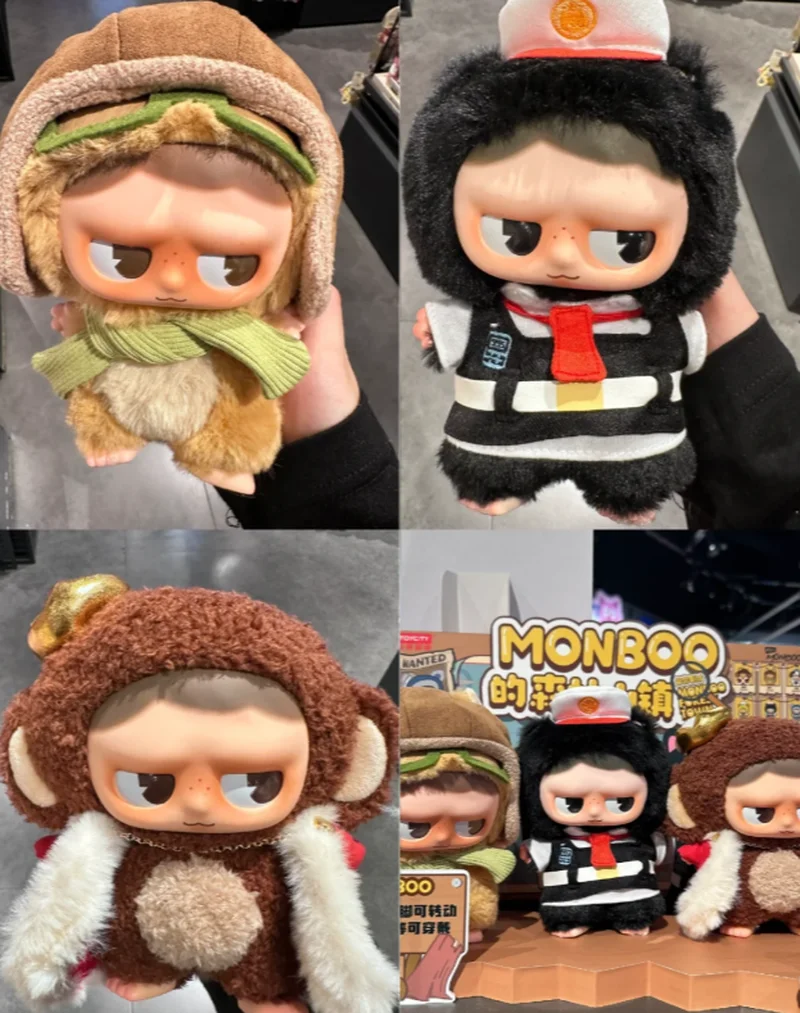 本物のMONBOOフォレストタウンシリーズデスクトップデコレーション、女の子のための心地よいギフト、トレンディなブラインドボックスおもちゃ、コレクタブルフィギュア