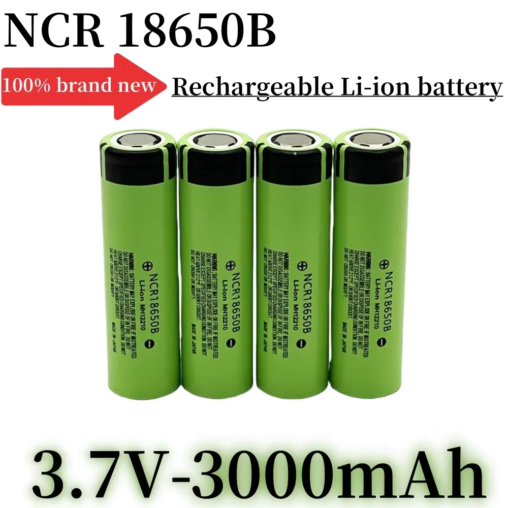 

NCR18650B 34B Rechargeable lithium battery 3.7V 3000mAh 18650 Battery 34B for Monitoring,Flashlight, handheld fan Etc