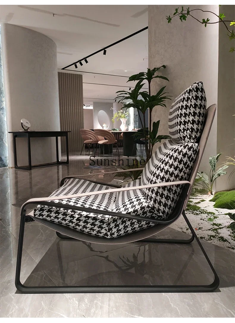 Italian minimalist light luxury creative lazy living room balcony recliner  FT