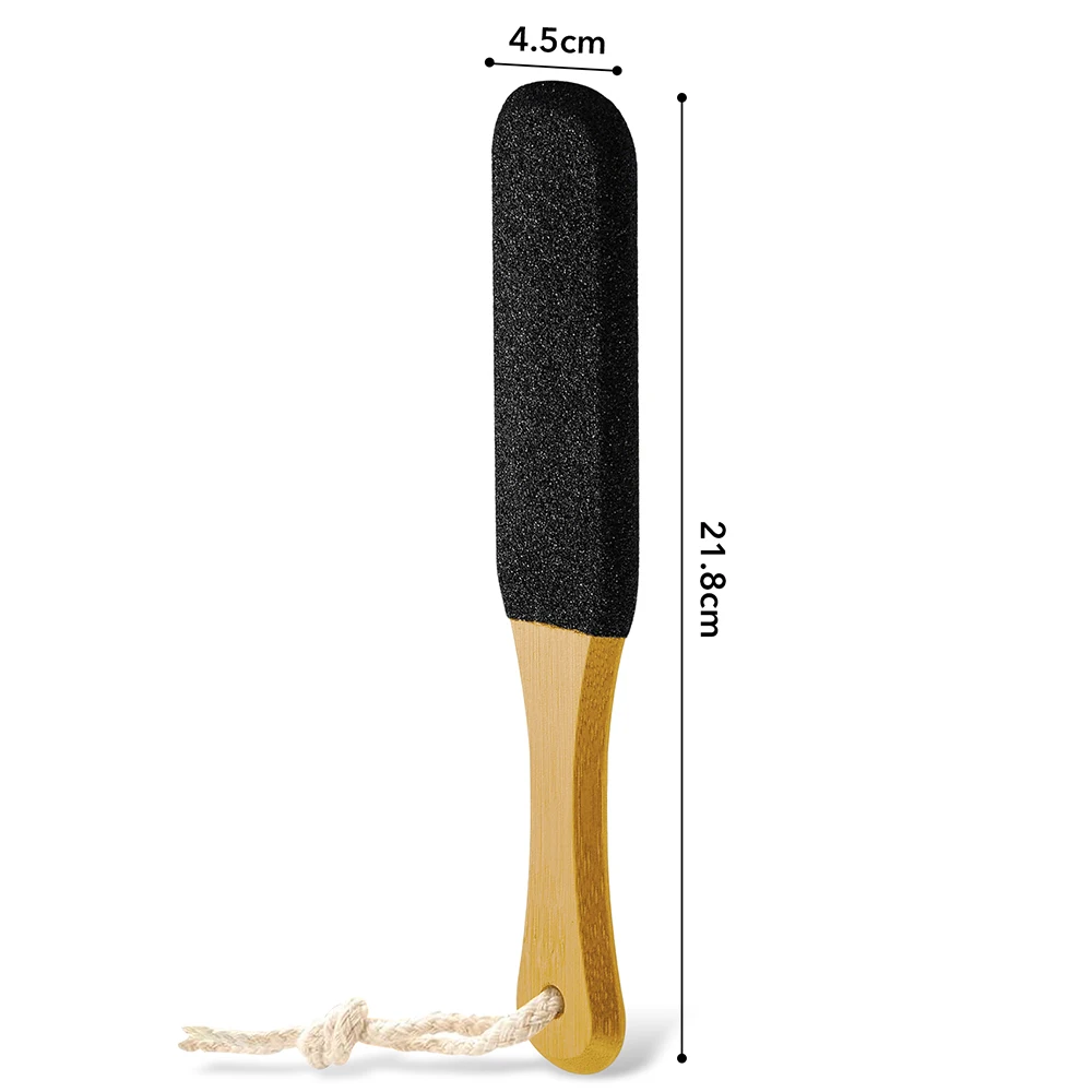 Double Sides Foot File Rasp Pedicure Tools Feet Dead Skin Callus Remover Bamboo Handle Foot Scrubber Sandpaper Foot Care Tool - view 6