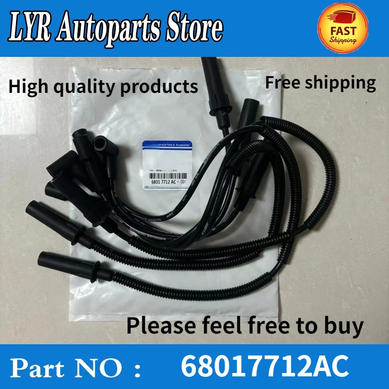 

Original high quality 6pcs/set Spark Plug Wire Set For Jeep Wrangler W/ 3.8l V6 2007-2011 68017712AC