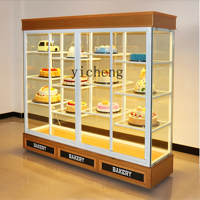 ZK Bread Display Cabinet Glass Commercial Cake Shop Display Cabinet Pastry Display Stand