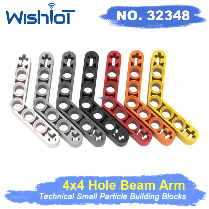 Trave tecnica 1 x 7 piegata (4 - 4) Modelli Technik spessi 32348 raggi MOC Escavatore Parti Bambini Giocattoli di apprendimento fai da te