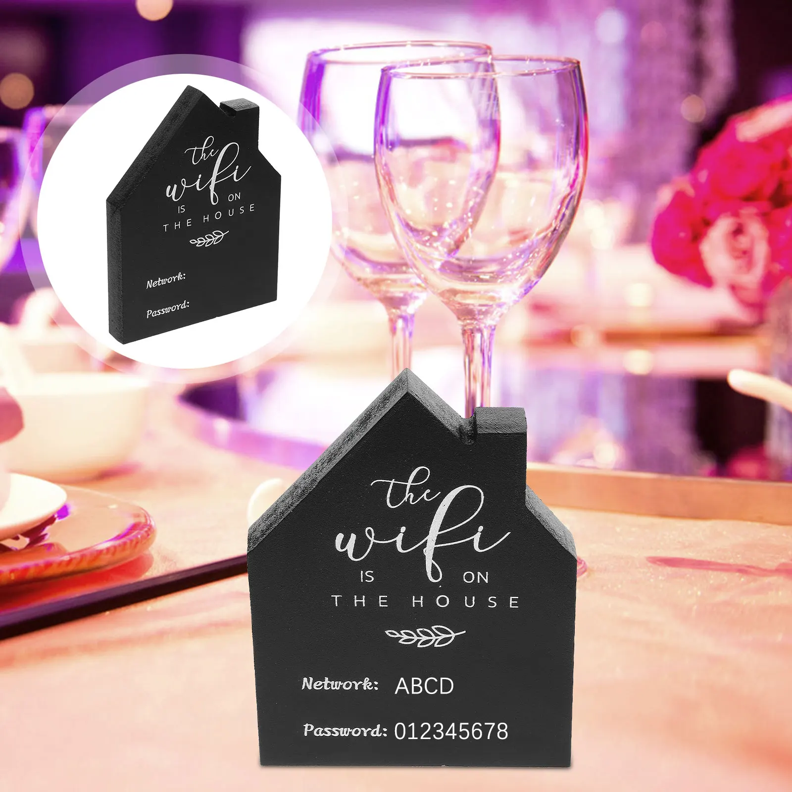 

Acrylic WiFi Password Sign Lightweight WiFi Password Display Board Sign for Home Office Cafe Restaurant