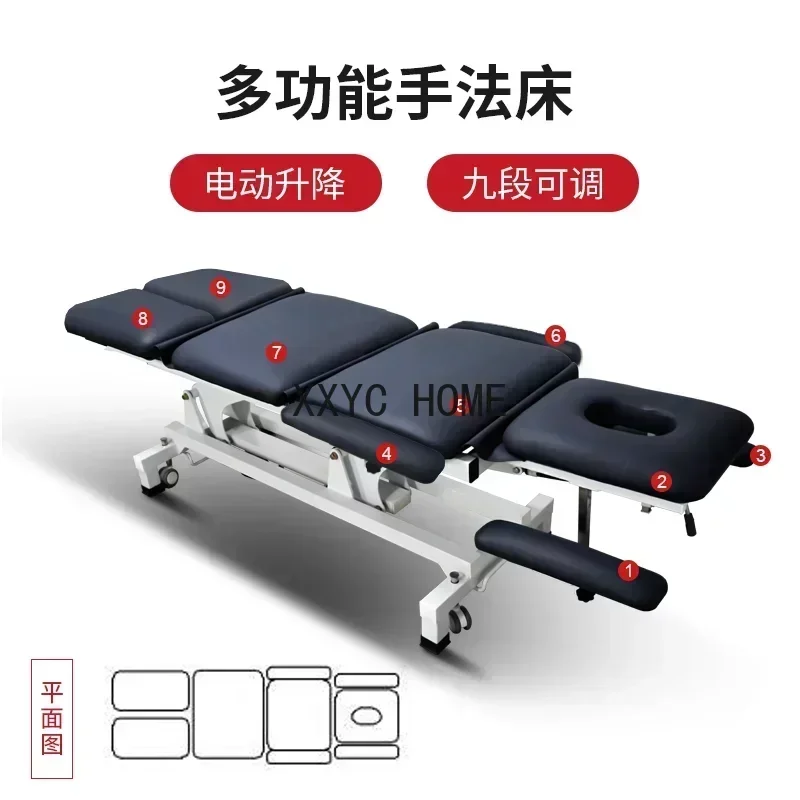 Sollevamento elettrico PT riabilitazione pieghevole bellezza fisioterapia massaggio modellatura ossea correzione della colonna vertebrale valutazione letto