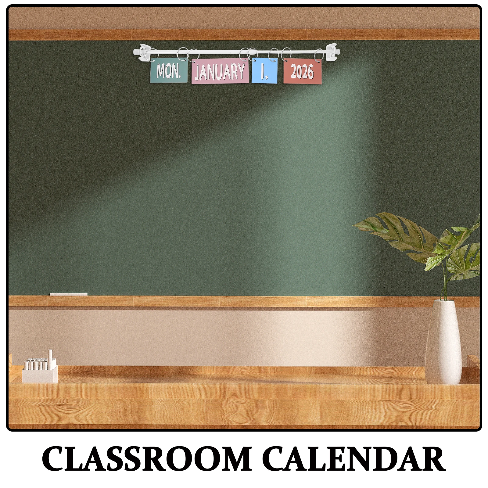 1세트 플립 게시판 보헤미안 교실 장식 빈티지 벽걸이 달력 유치원 교육 학교 용품 2025–2028