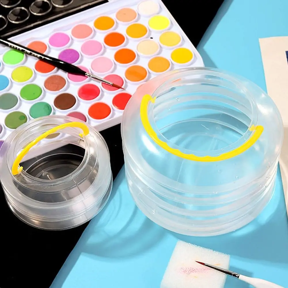 Foldable Calligrapher Calligraphy Student Painting Brushes Holder Pen Washing Bucket Art Supplies Brush Cleaning Case
