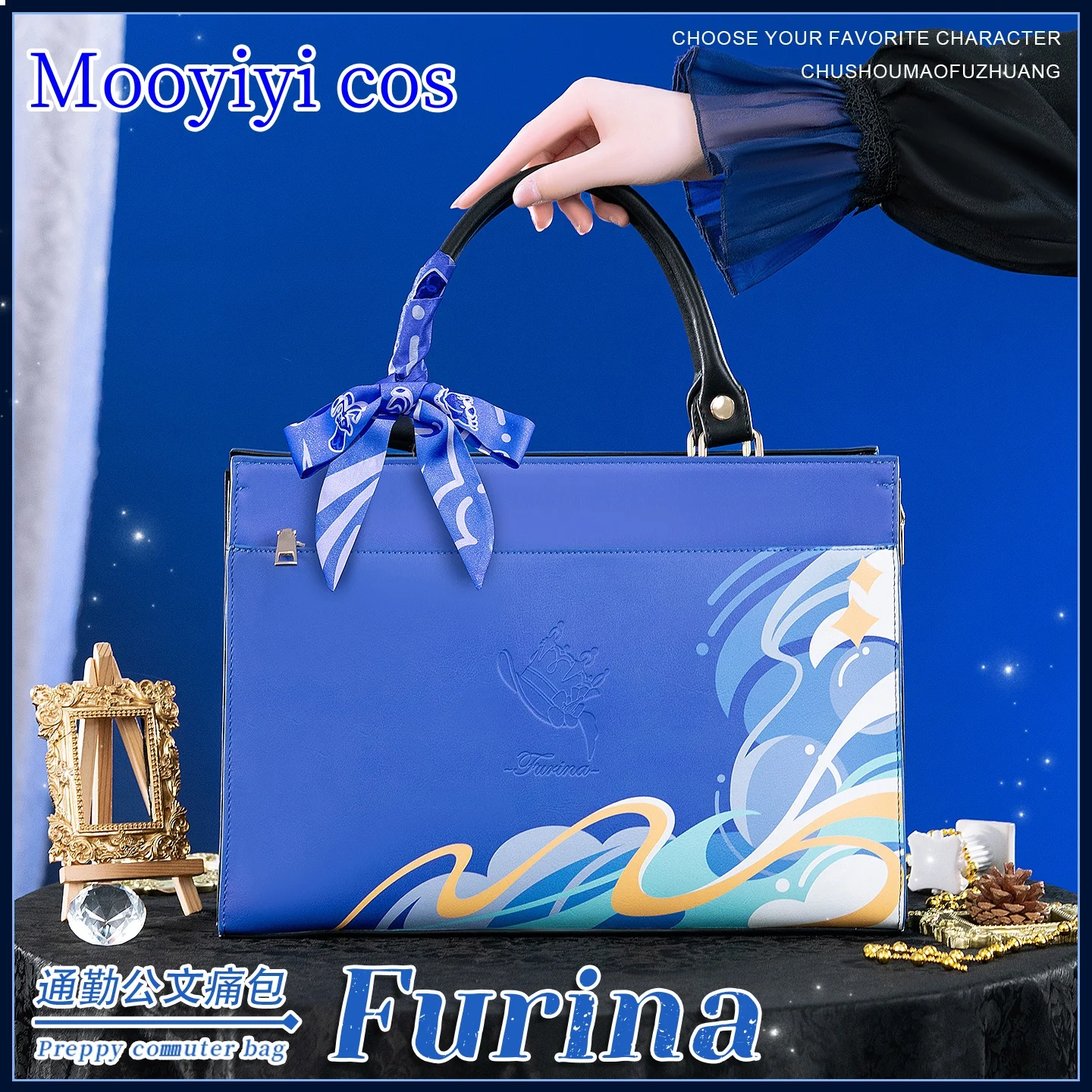 

Новый костюм для косплея Focalors, сумка Genshin Impact, сумка в консервативном стиле, большой космический портфель Furina Impression, расширенная милая сумка