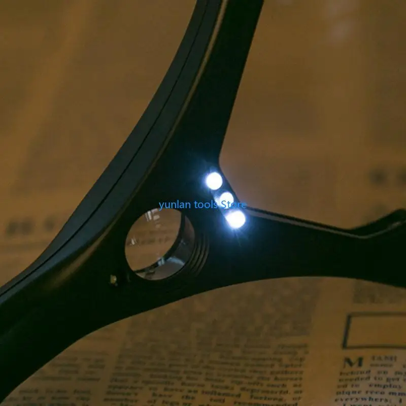 

50LB Multifunction High Definition Magnifier- Handhold Magnifier- 4 LED Light Gift