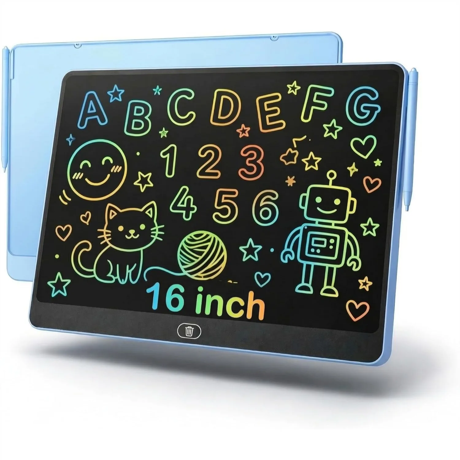 

16 Inch LCD Writing Tablet for Kids, Colorful Reusable Doodle Board with Stylus, Educational Drawing Pad for Math Practice &