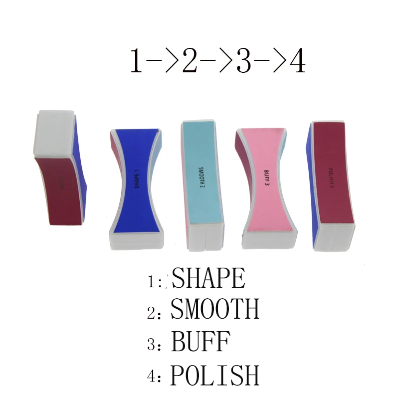 عازلة الأظافر وكتلة الملفات للنساء والفتيات ، 4 في 1 خطوات ، 4 جوانب ، أداة فنية ، مانيكير ، 4 أظافر #2