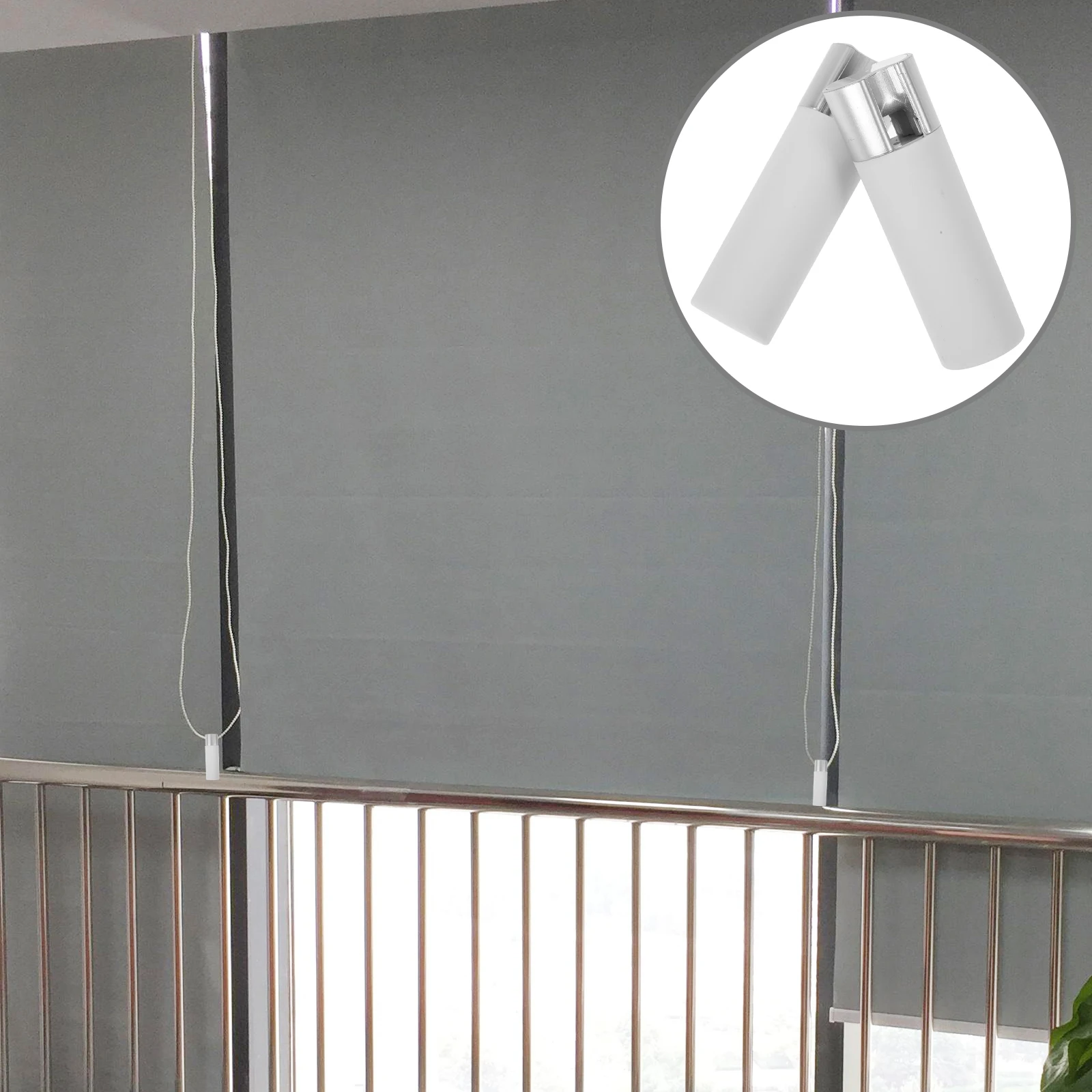 

2Pcs White Plastic Blind Cord Weight Pull Rope Pendant H for Window Blinds Vertical Dream Curtain Roller Shade Knob