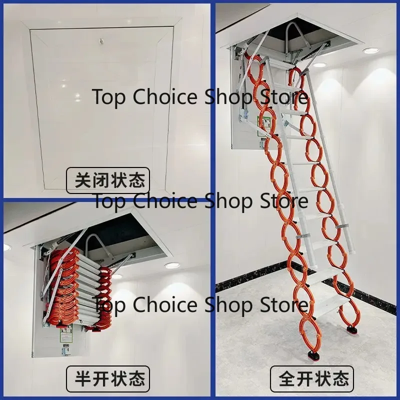 Household Electric Telescopic Folding Attic Staircase For Duplex Indoor Space Access