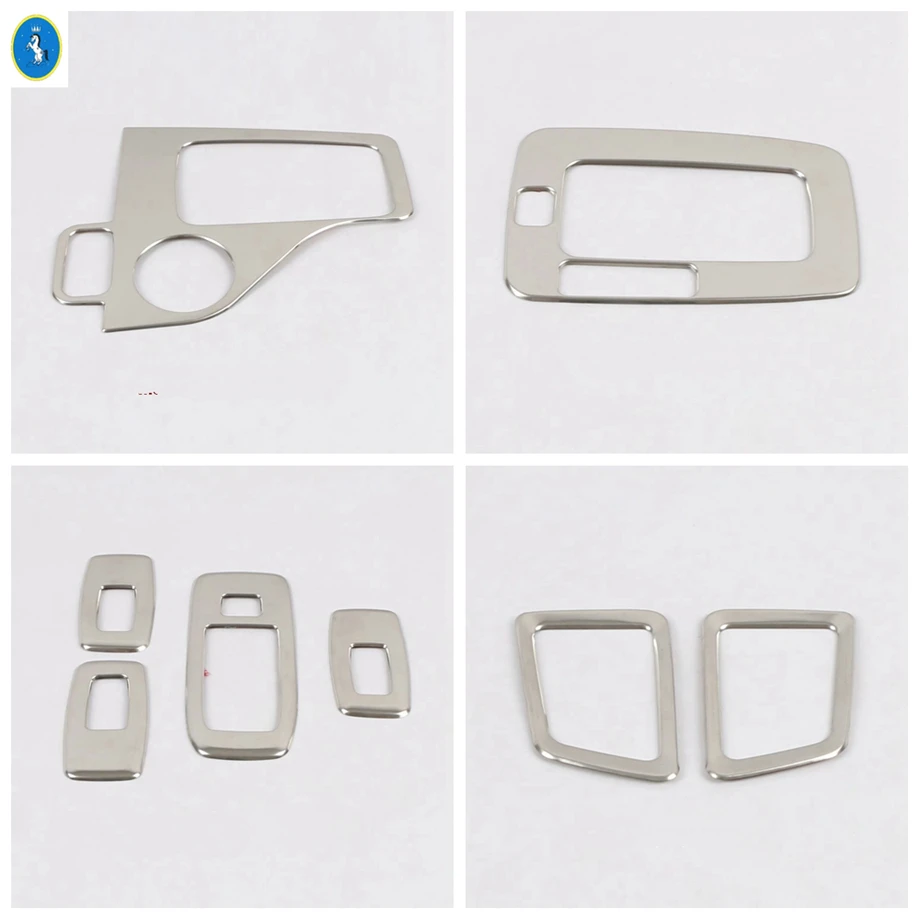 

For Ford Ranger / Everest / Endeavour 2015 - 2020 Silver Auto Lift Button / Gear Box / Dashboard Air AC Accessories Cover Trim