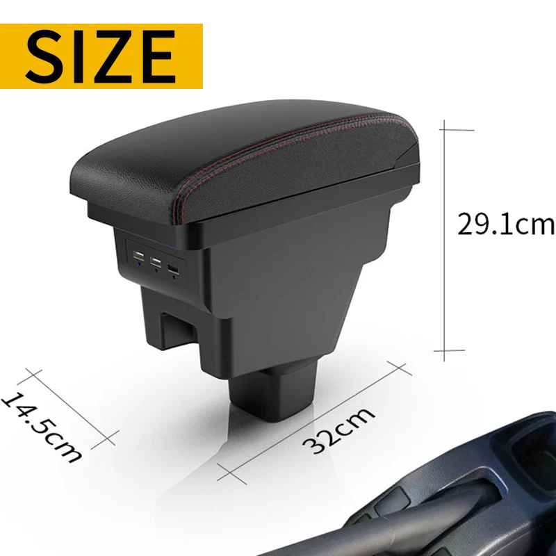 For Suzuki SX4 car armrest interior modification car armrest box storage box car supplies interior details USB