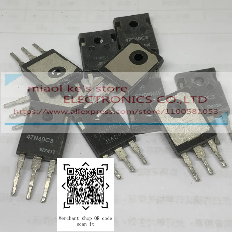 [10pcs]Disassembly: SPW47N60C3 47N60C3 - MOSFET N-channel Transistor 650V 47A (Tc) 415W (Tc) TO247-3