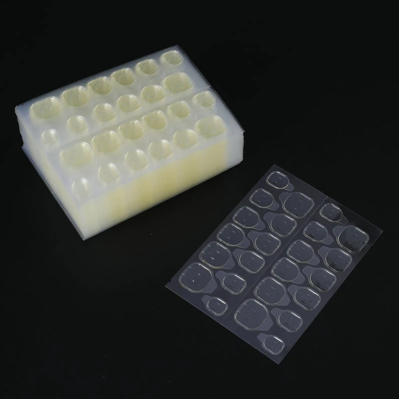 50 ورقة واضحة شريط لاصق مزدوج الجانب الغراء ملصق أظافر صناعية الغراء للأظافر وهمية نصائح هلام هلام الوسادة اضغط على الأظافر مانيكير #4