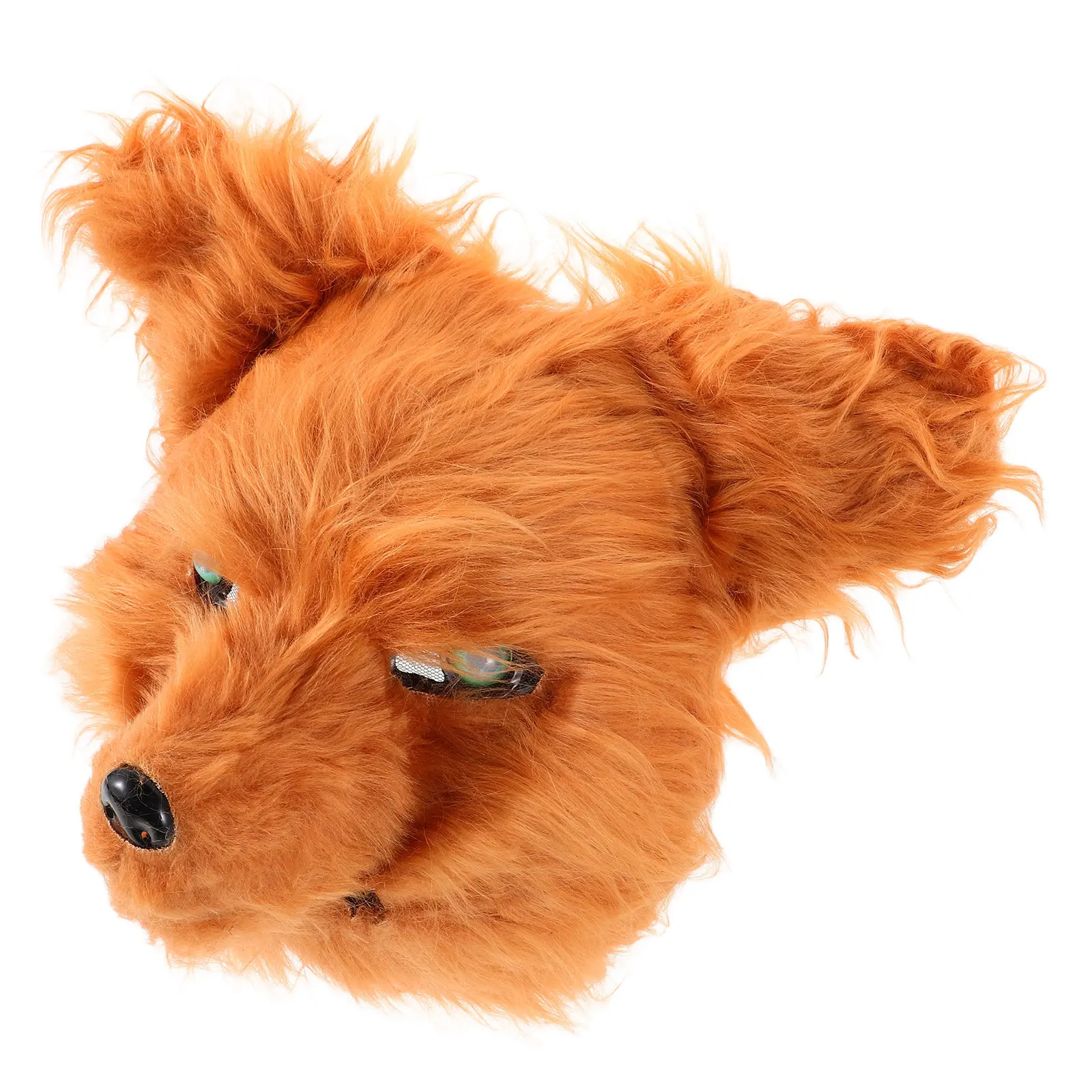 Wolf Mask Half Face Movable Mouth Halloween Cosplay Accessory Adult Animal Masquerade Party Mask Realistic Wolf Headgear