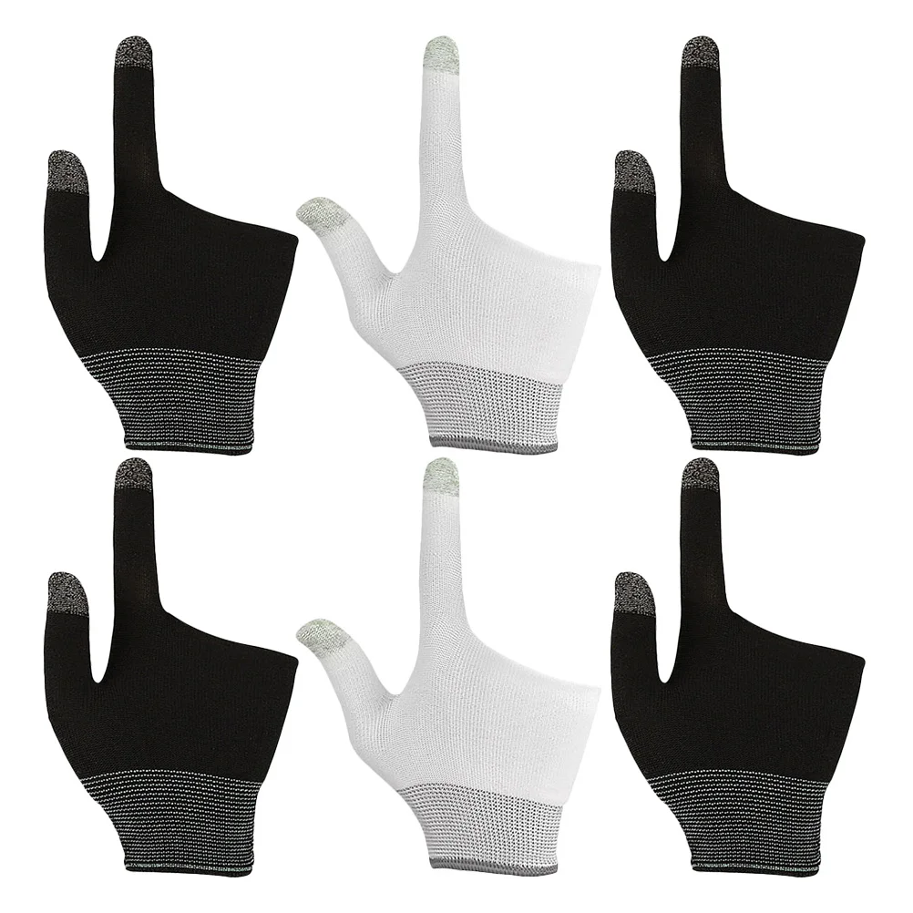 

3pcs Touchscreen Soft Breathable Sweatproof Finger Sleeves Mobile Competitive Gaming Universal Touch Sensitive Lightweight