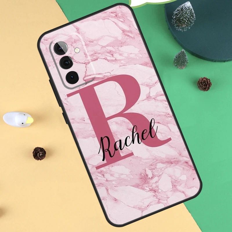 PERSONALIZED MARBLE INITIAL NAME Case For Samsung Galaxy A33 A53 A13 A12 A32 A52 A14 A34 A54 A15 A25 A35 A55 A71 A51 Coque