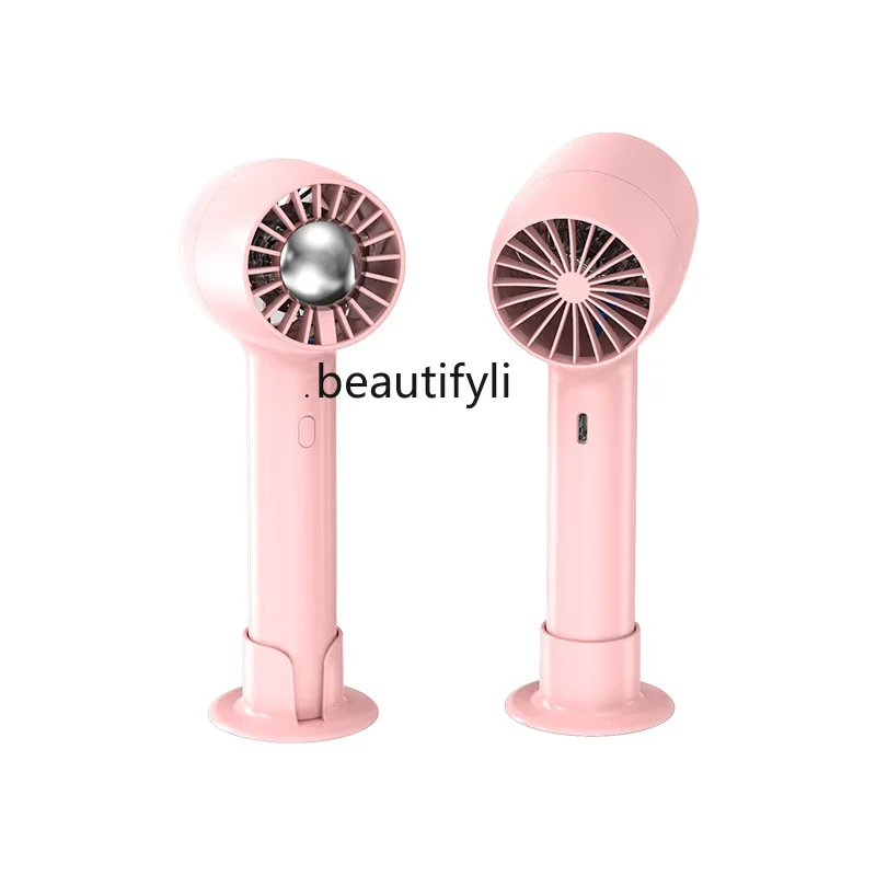 yj Bladeless Handheld Fan USB Rechargeable Fan Portable Mini Little Fan