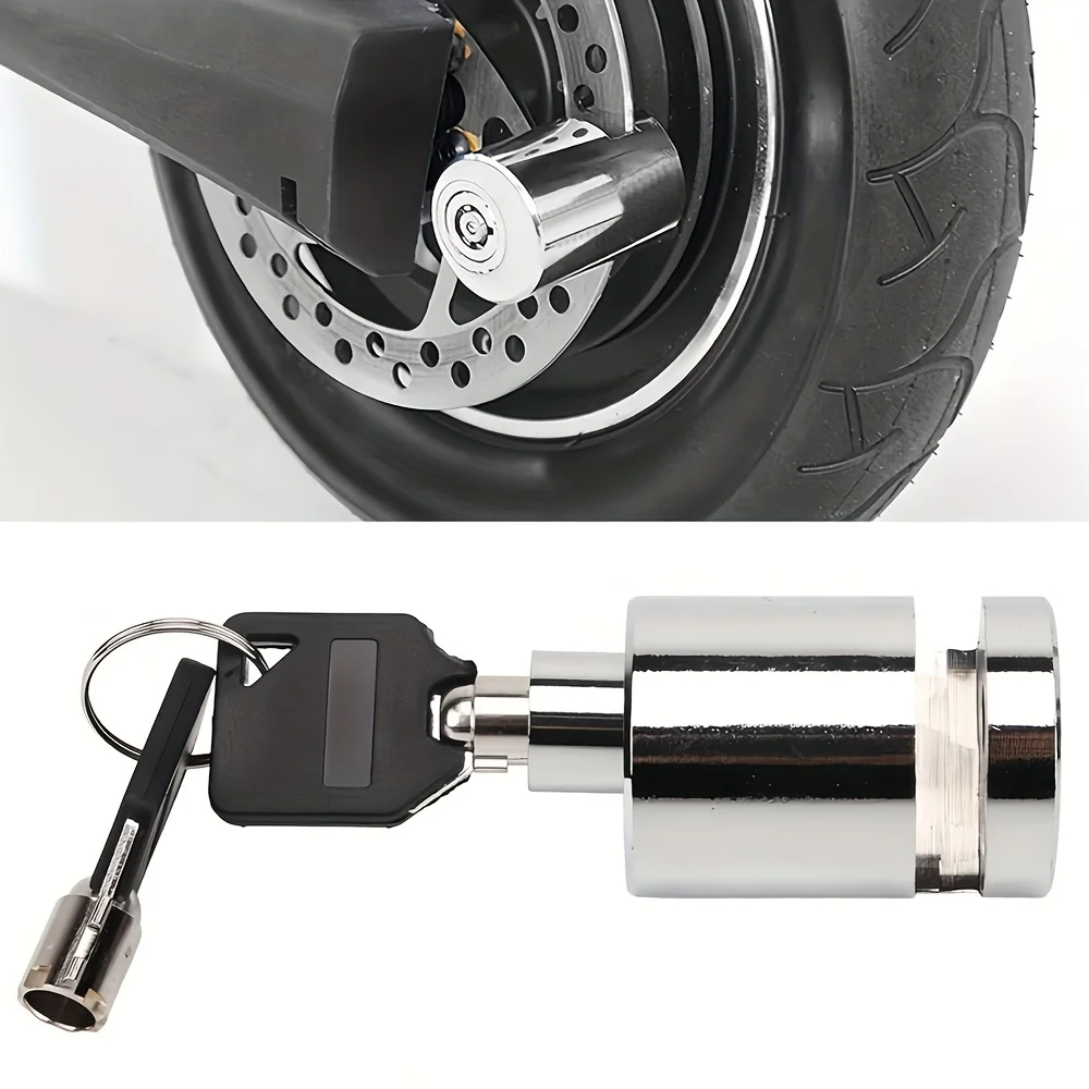

Mountain Bike Iron Disc Brake Lock for Bicycles and Motorcycles, Anti-Theft Waterproof Wheel Lock with Dual Keys