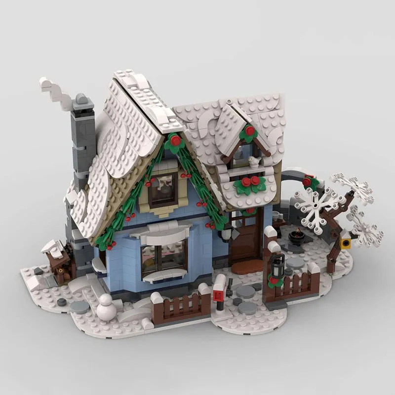 Prodotti Stagionali Mattoncini Modulari MOC 10293 Little Town House Blocchi Tecnologici Giocattolo Natalizio Fai-da-Te Regali di Costruzione