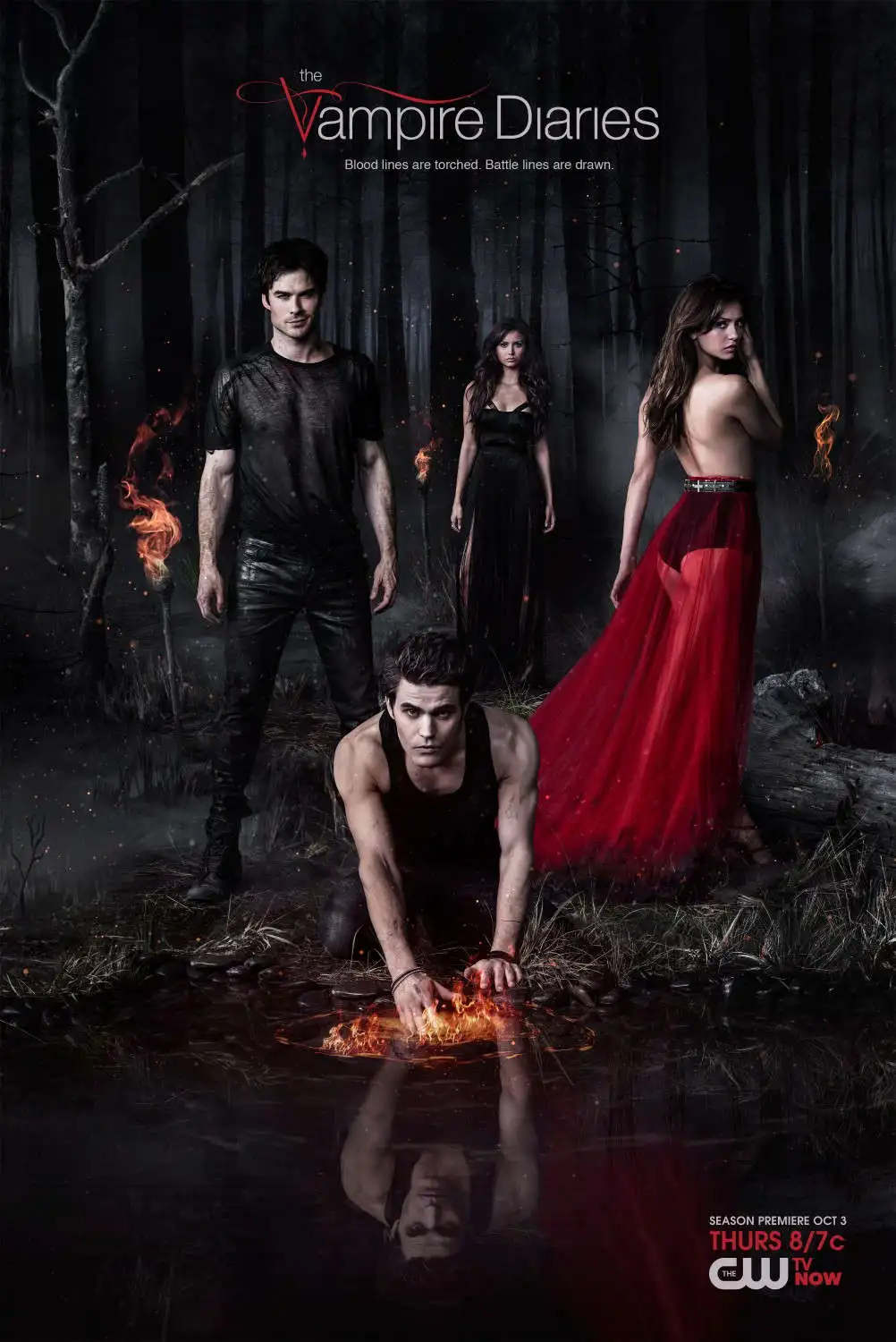 Classic Movie The Vampire Diaries Poster wallpaper Wall Art Home decor Living Room decoration Wall decor Canvas painting Picture