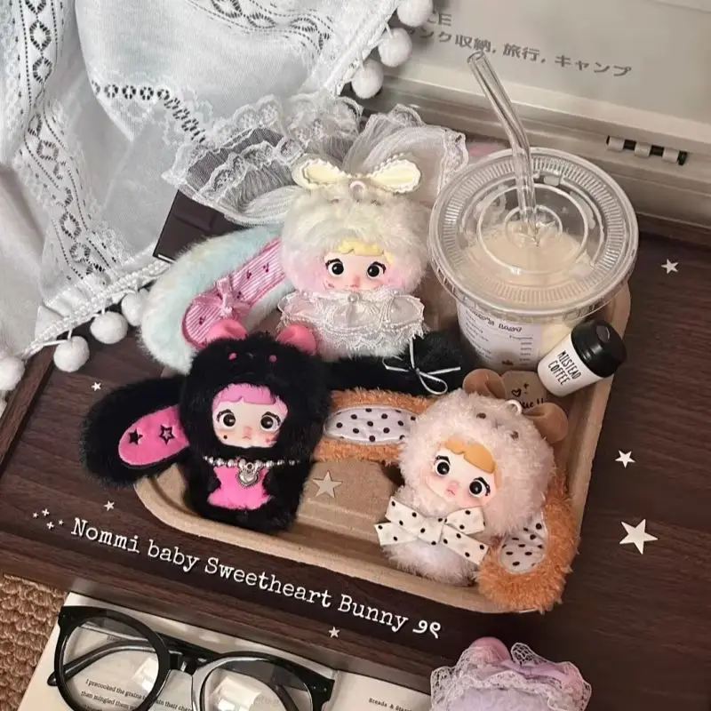 Véritable Nommi bébé-chérie lapin série V8 vinyle visage aveugle boîte mignon Anime figurines pendentif en peluche poupée recueillir modèle jouets cadeau
